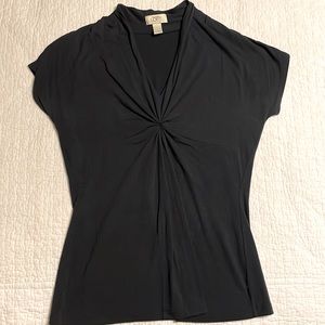 Ann Taylor LOFT outlet navy short sleeve shirt, size small